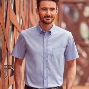 Russell-Collection-Short-Sleeve-Classic-Twill-Shirt