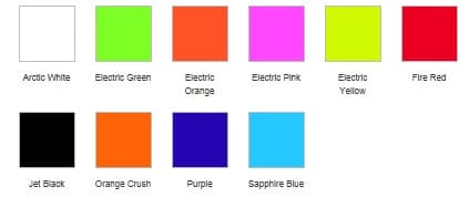 Cool-Unisex-Running-Jacket-Colour-Chart