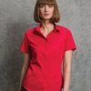 K241-Kustom-Kit-Ladies-Short-Sleeve-Tailored-Poplin-Shirt