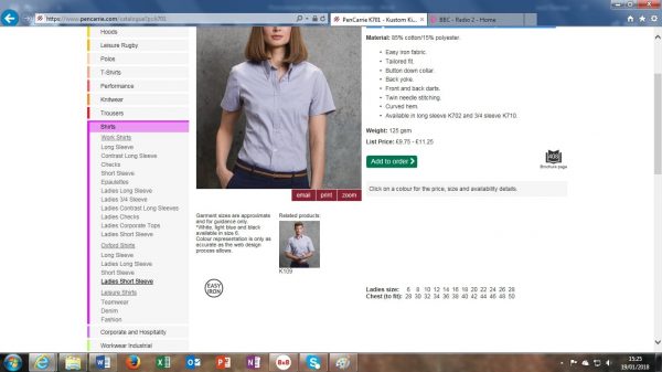 Kustom-Kit-Ladies-Short-Sleeve-Corporate-Oxford-Shirt-Colour-Chart